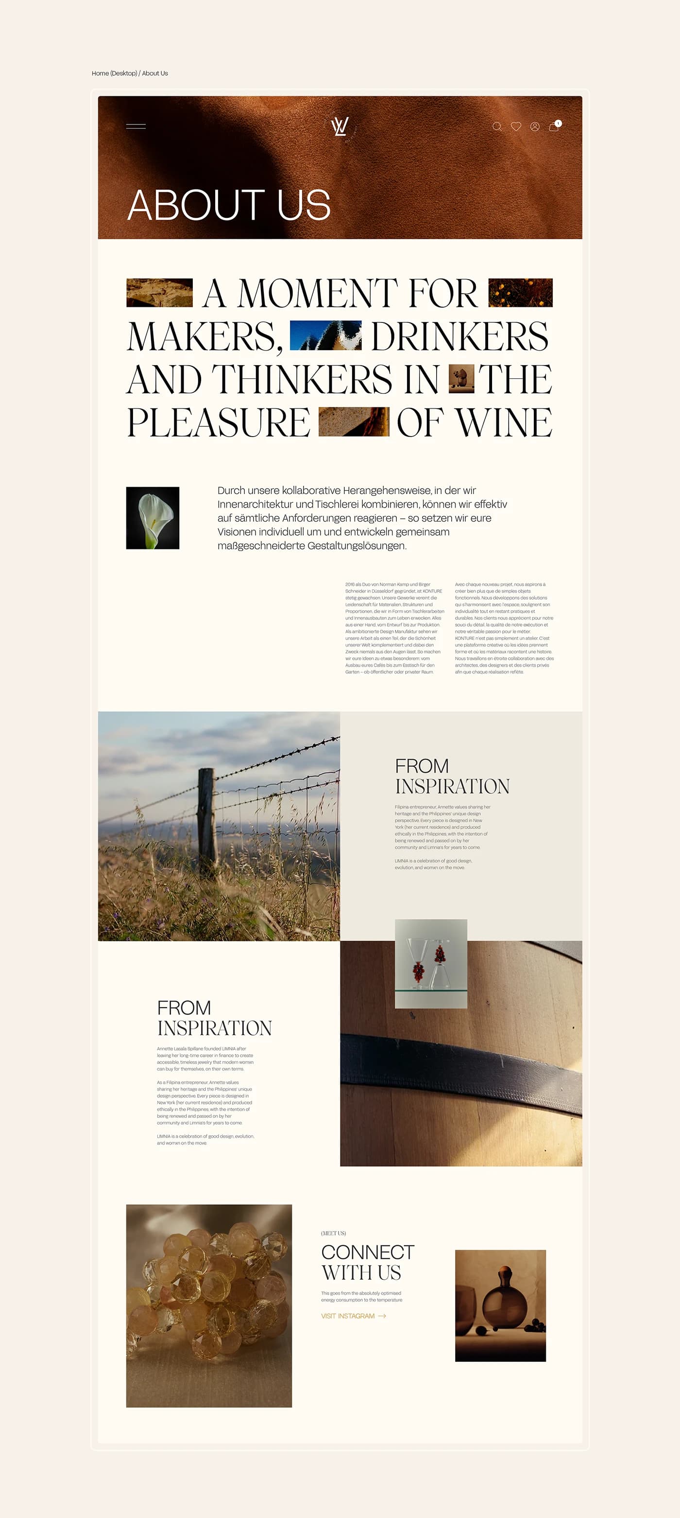 Vivre le Vin — design detail