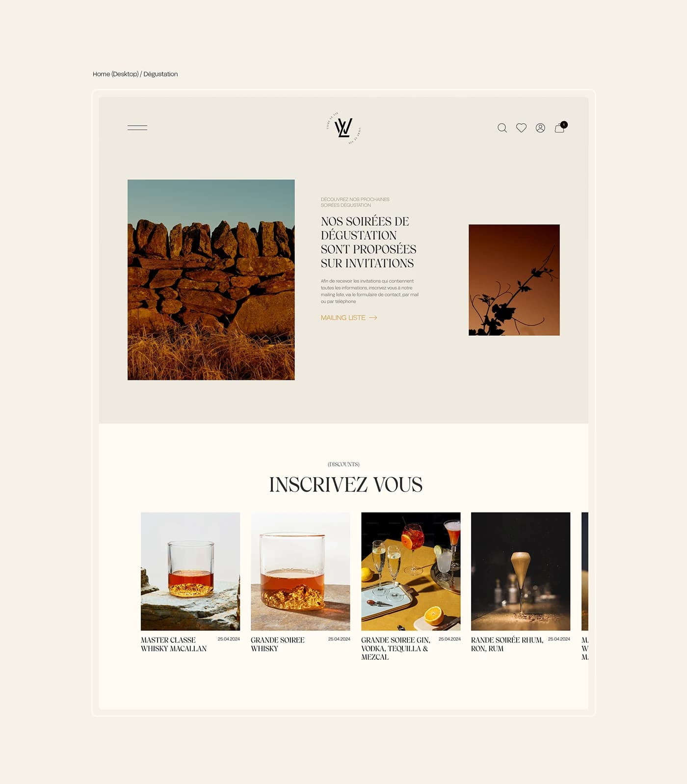 Vivre le Vin — design detail