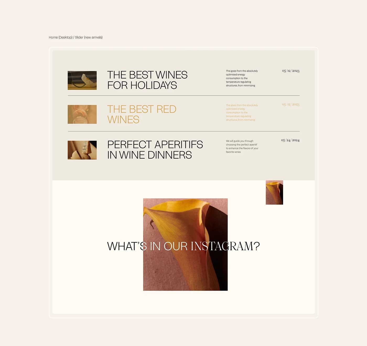 Vivre le Vin — design detail